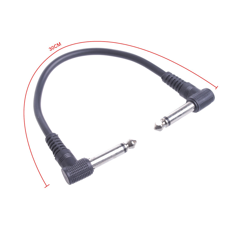 30 cm - Guitar Cable (patch) jack-jack random color (angled), 1 pc