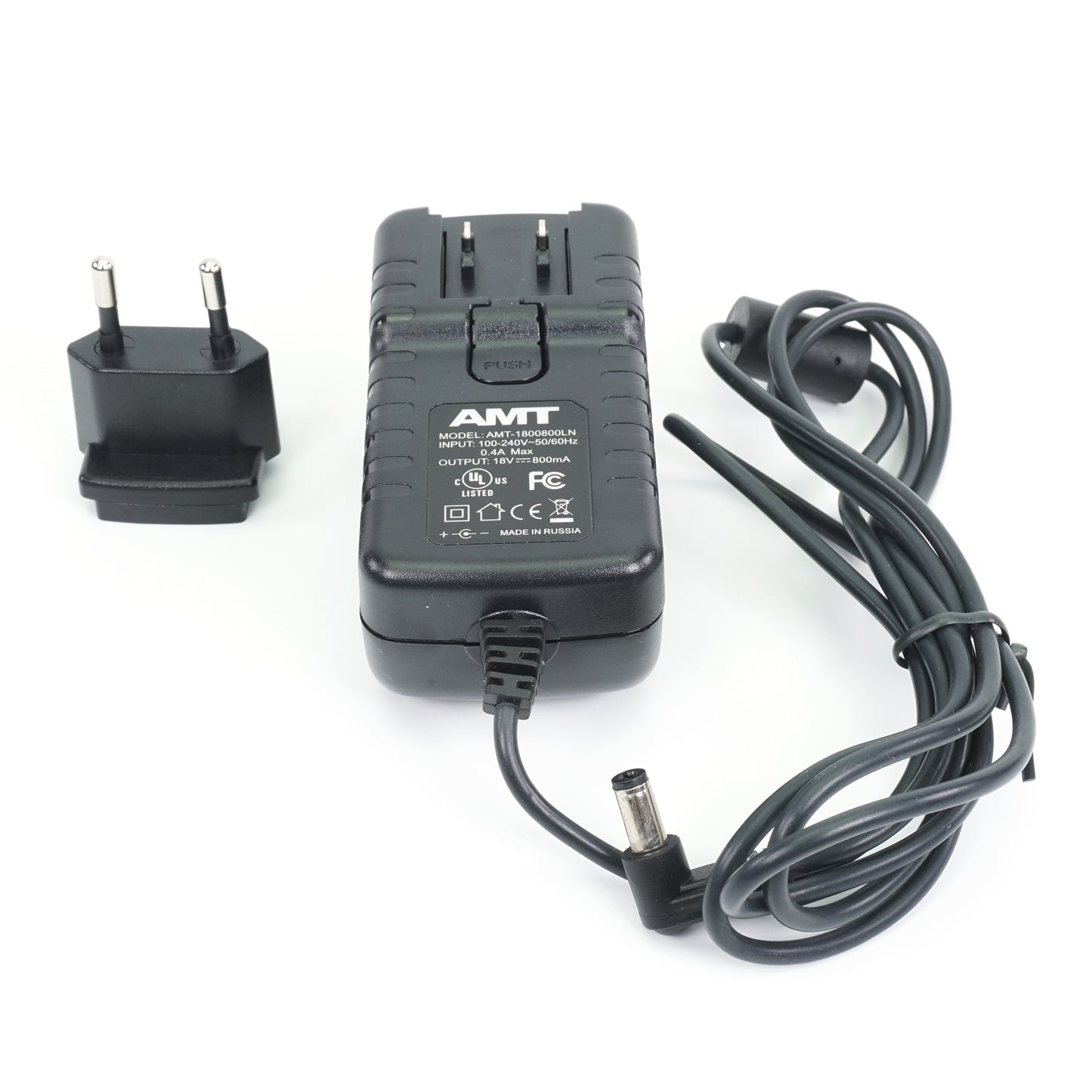 AMT DC 18V, 0.8A AC/DC - Noiseless Power Adapter (with EU plug)