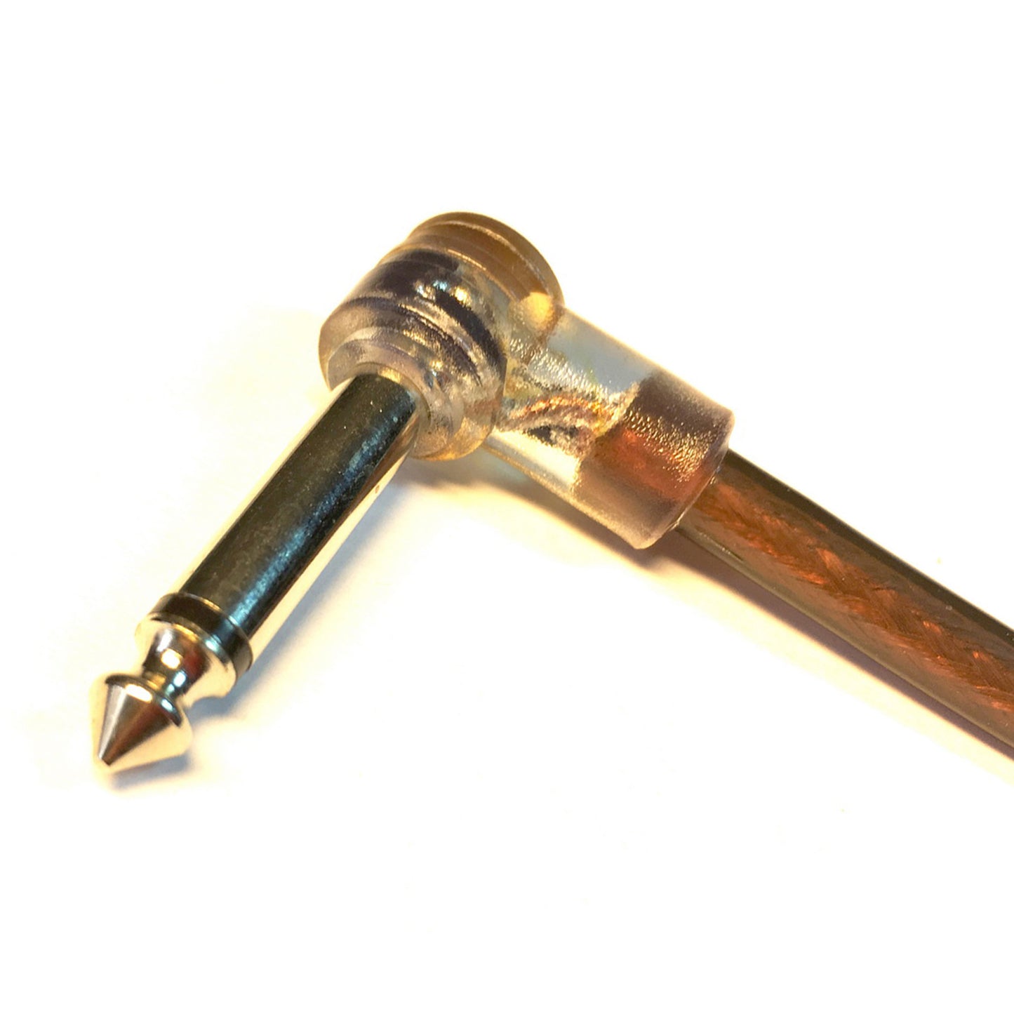 15 cm (L-type) - Guitar Cable (patch) jack-jack (angled), 1 pc