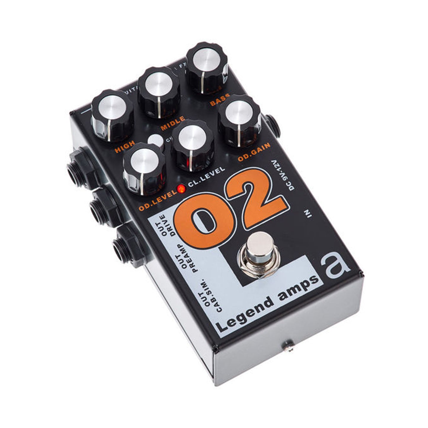 AMT O2 — 2 channels guitar preamp/distortion pedal (Orange) (w/o power supply!)