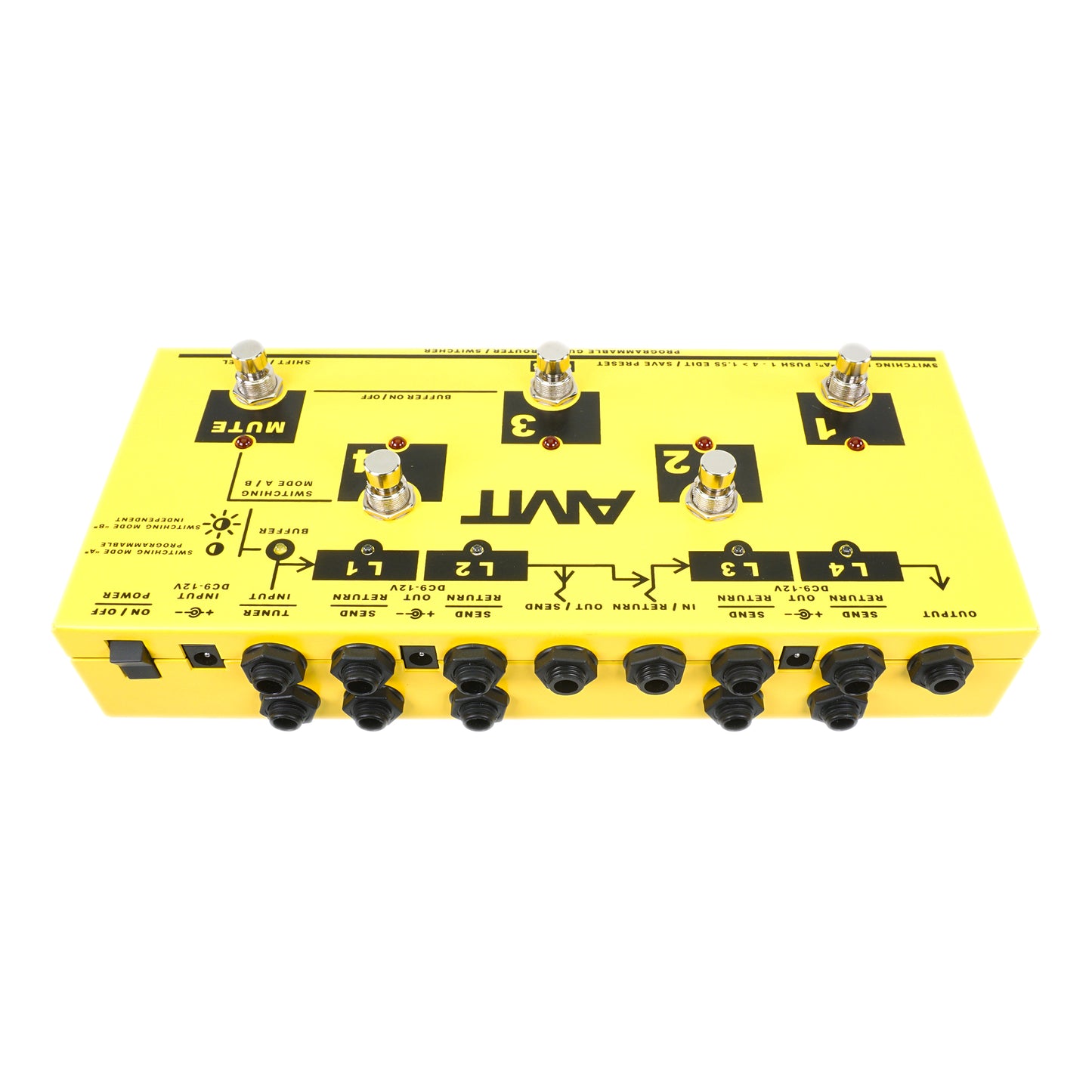 AMT GR-4 — programmable guitar switching system with 4 loops (+ power supply 12V with EU plug included!)