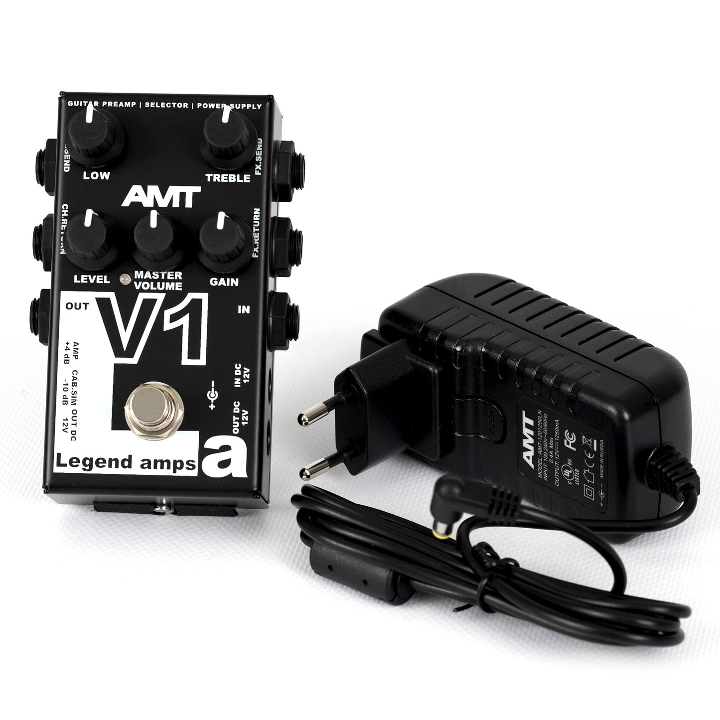 AMT V1 — JFET guitar preamp (1 channel) VOX (+ power supply 12V with EU plug included!)