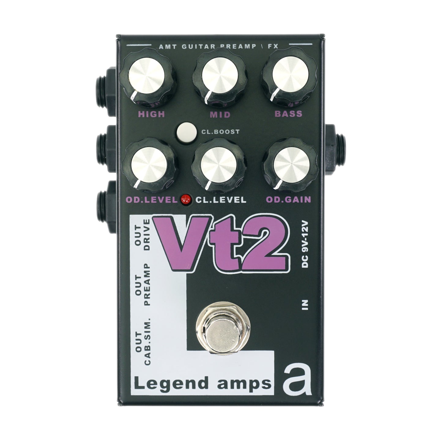 AMT Vt2 — 2 channels guitar preamp/distortion pedal (VHT) (w/o power supply!)