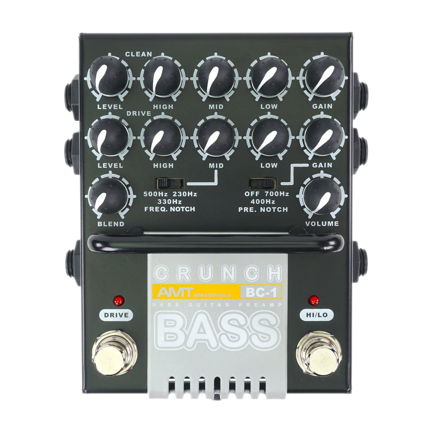 AMT Bass Crunch BC-1 — 2-channel JFET bass guitar preamp (w/o power supply!)
