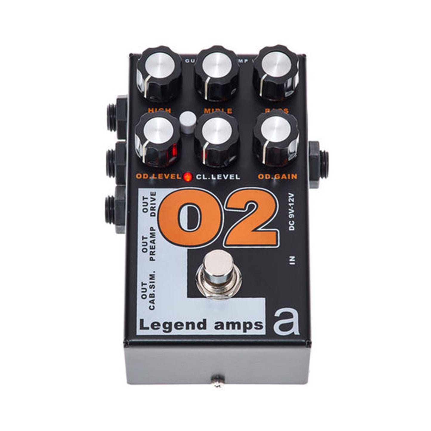 AMT O2 — 2 channels guitar preamp/distortion pedal (Orange) (w/o power supply!)