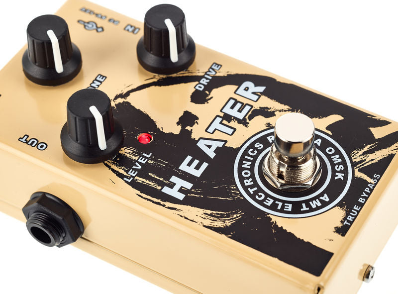 AMT HR-1 Heater — JFET overdrive/booster pedal (w/o power supply!)