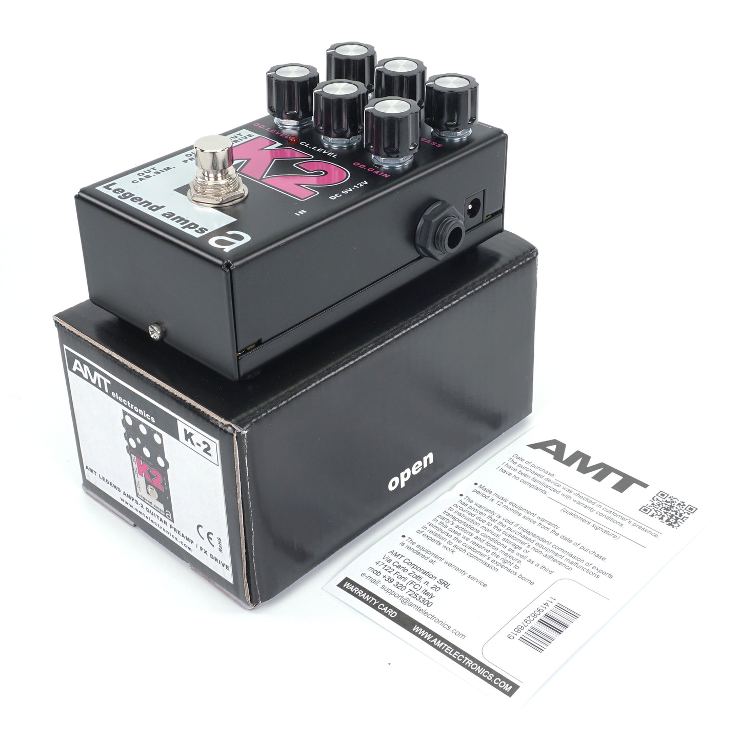 AMT K2 — 2 channels guitar preamp/distortion pedal (Krank) (w/o power supply!)