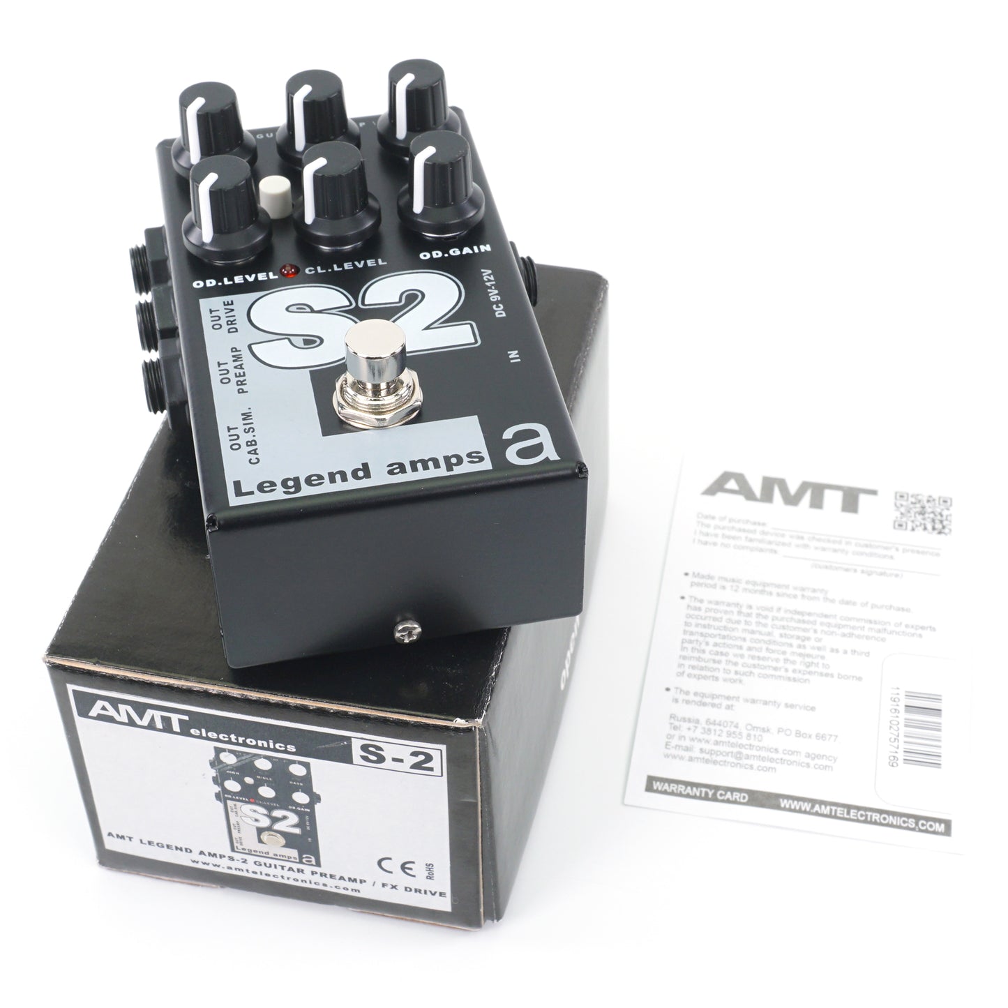 AMT S2 — 2 channels guitar preamp/distortion pedal (Soldano) (w/o power supply!)