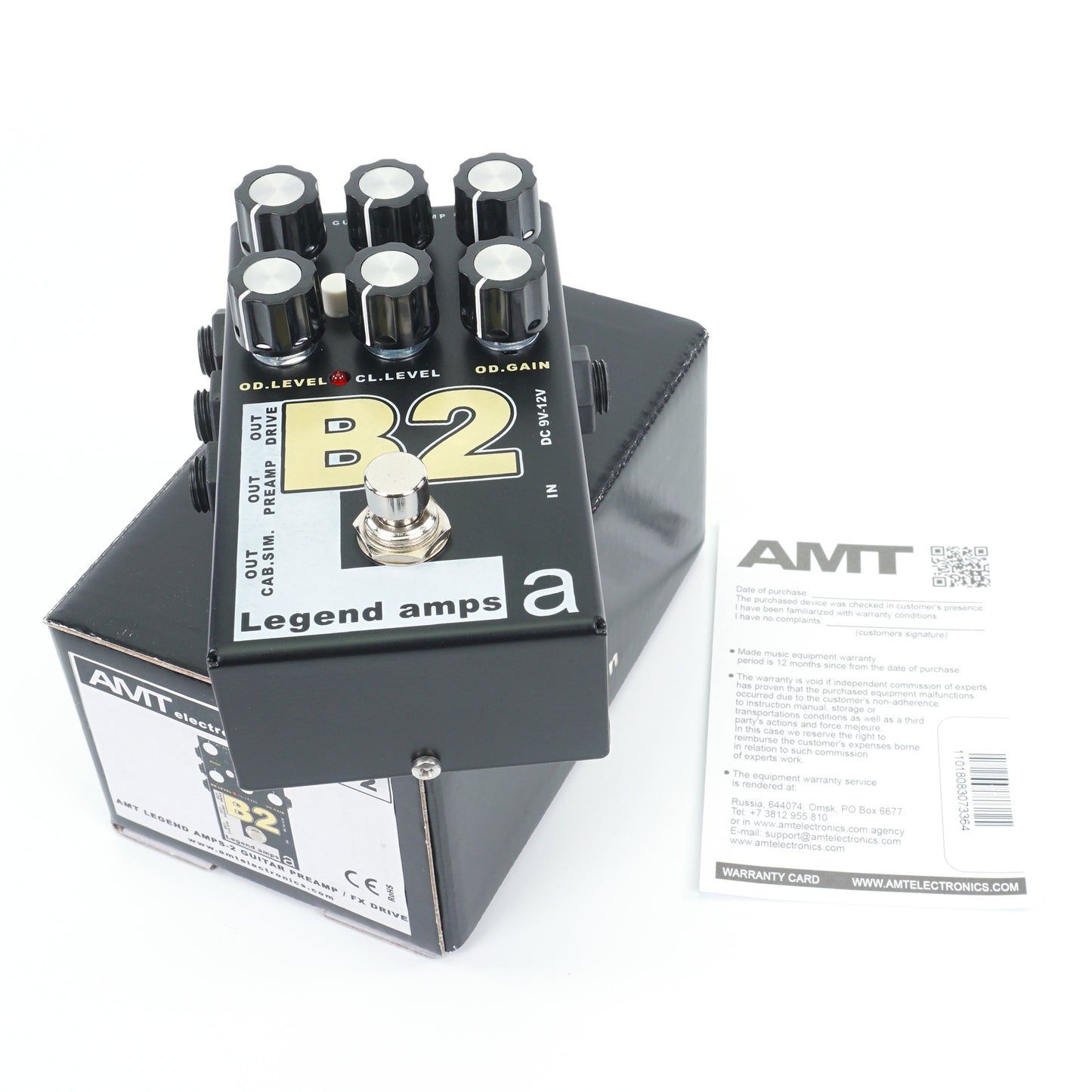 AMT B2 — 2 channels guitar preamp/distortion pedal (Bogner) (w/o power supply!)