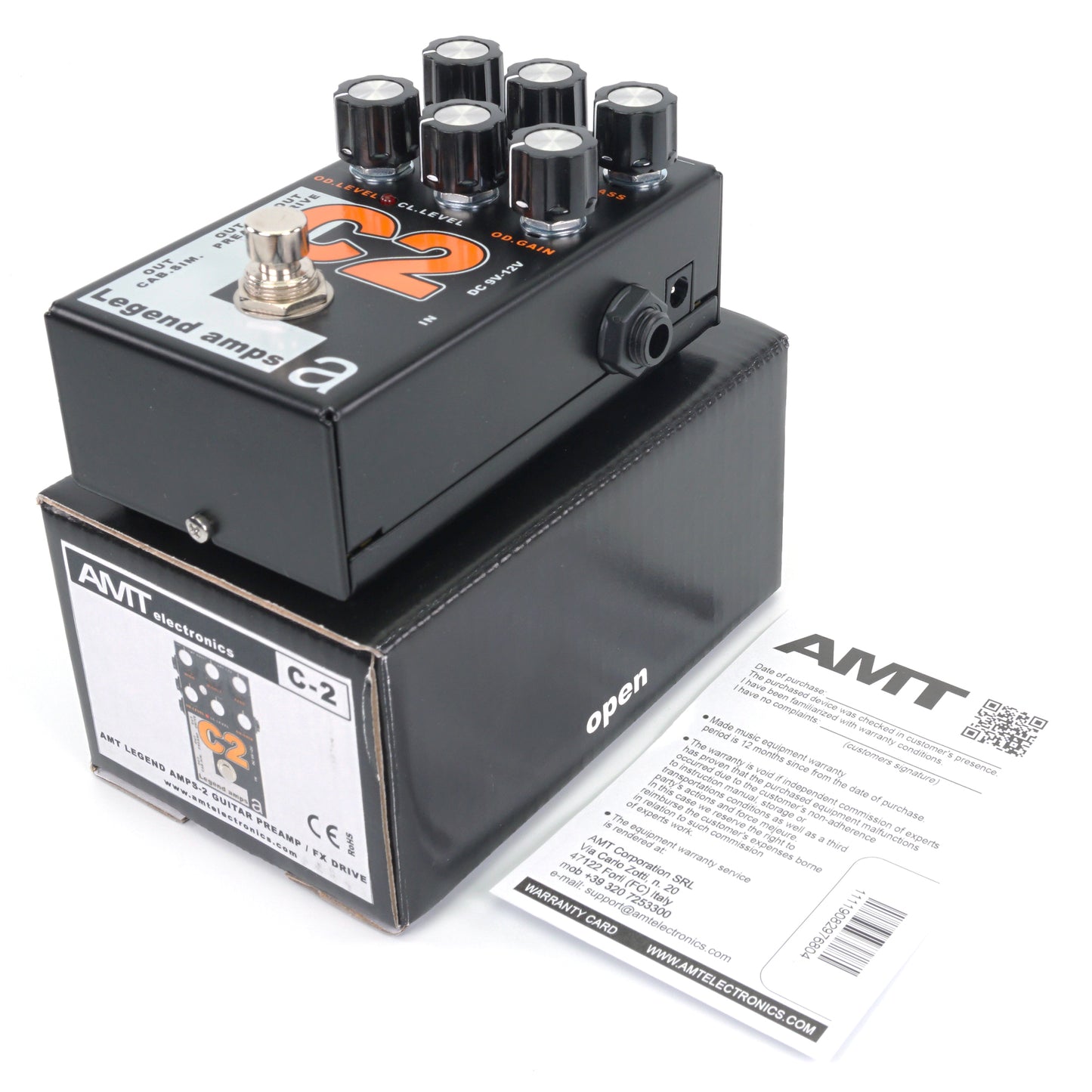 AMT C2 — 2 channels guitar preamp/distortion pedal (Cornford) (w/o power supply!)