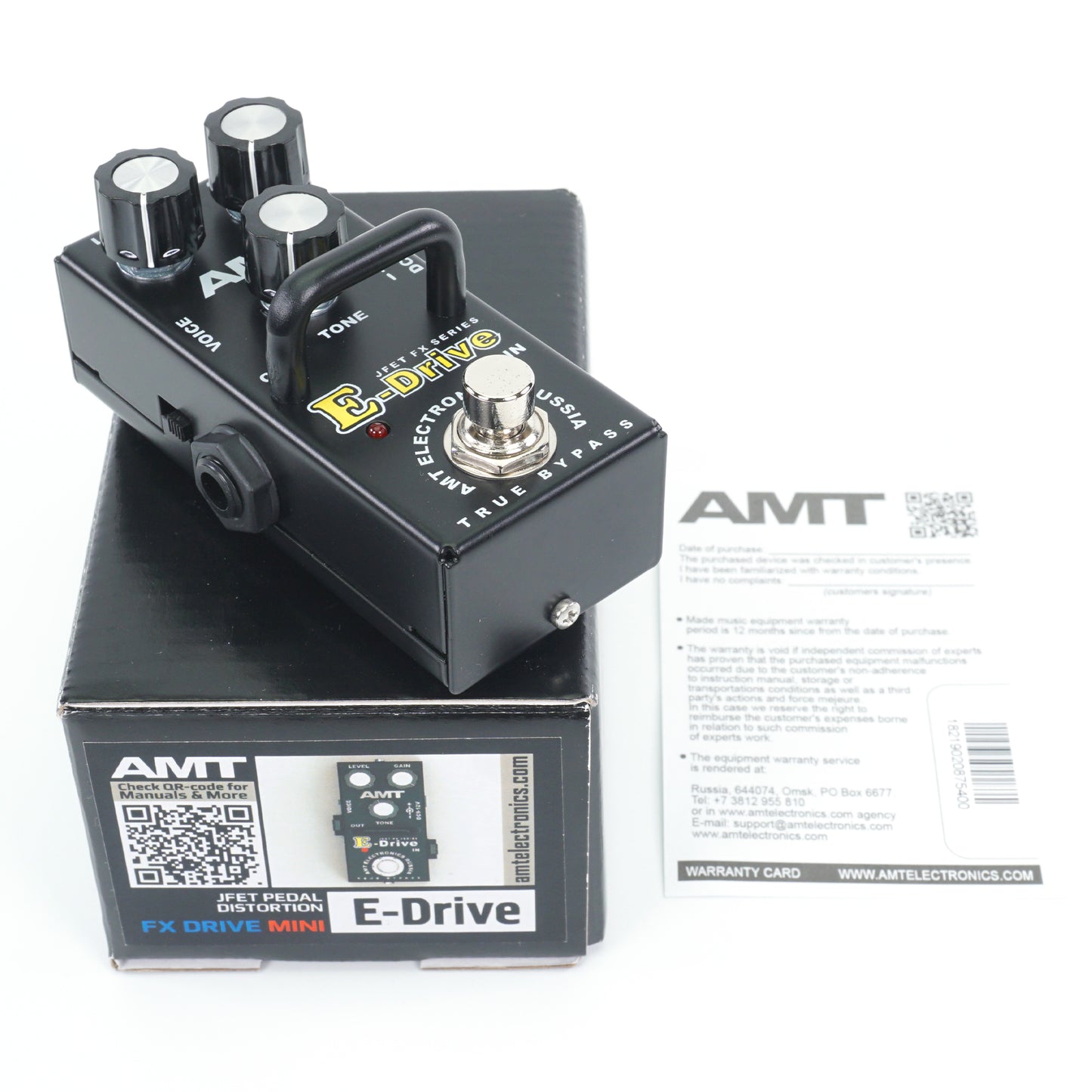 AMT E-Drive mini — JFET distortion pedal (Engl) (w/o power supply!)