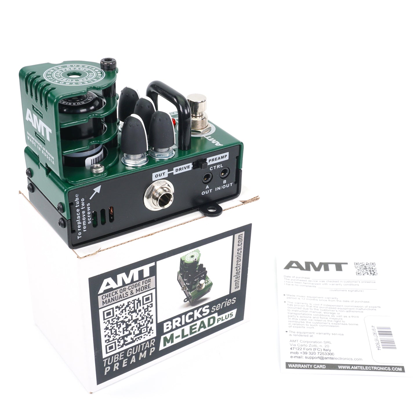 AMT Bricks M-Lead PLUS — 1 channel tube guitar preamp (JCM800 Mod Emulates) (w/o power supply!)