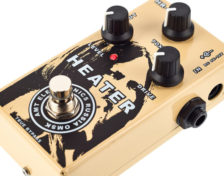 AMT HR-1 Heater — JFET overdrive/booster pedal (w/o power supply!)