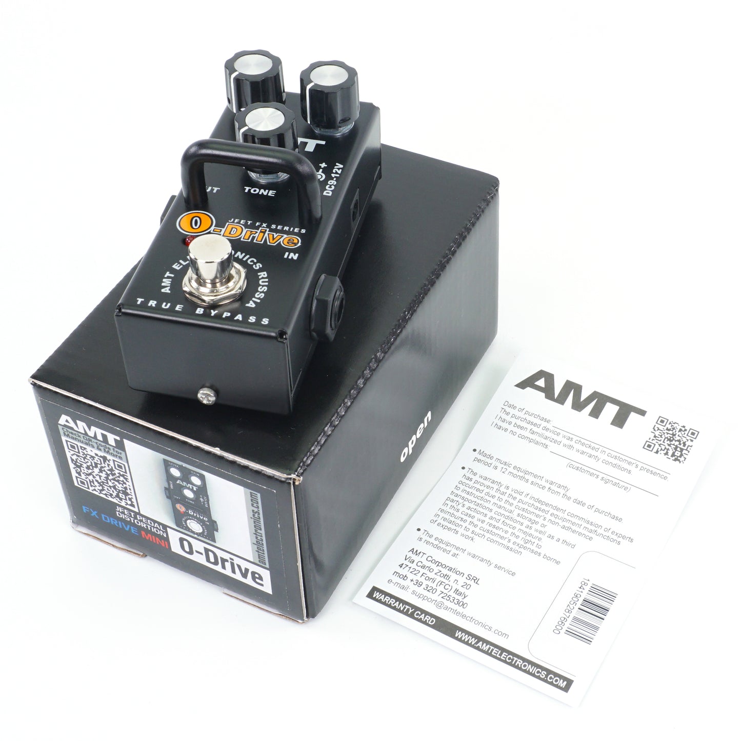 AMT O-Drive mini — JFET distortion pedal (Orange) (w/o power supply!)