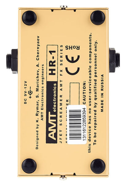 AMT HR-1 Heater — JFET overdrive/booster pedal (w/o power supply!)