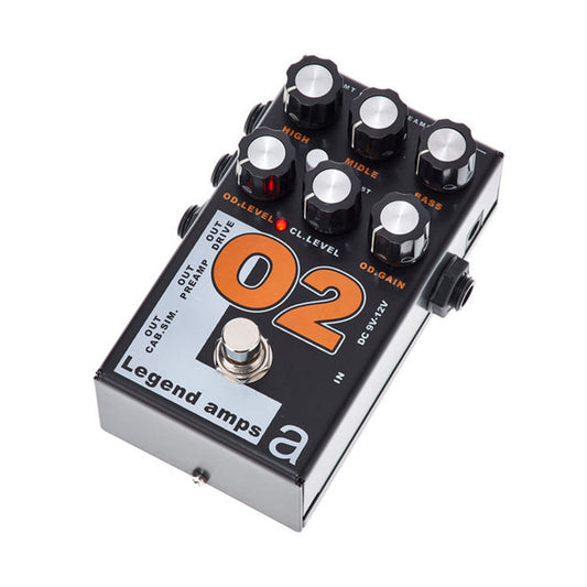 AMT O2 — 2 channels guitar preamp/distortion pedal (Orange) (w/o power supply!)