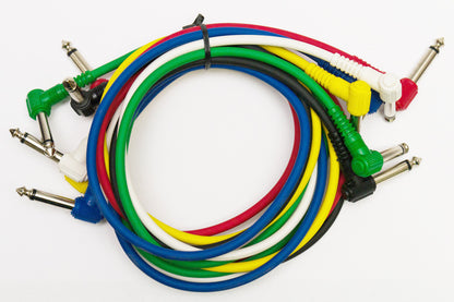 90 cm - Guitar Cable (patch) jack-jack random color (angled), 1 pc