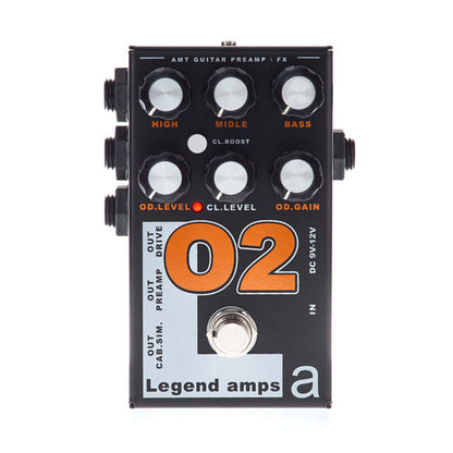 AMT O2 — 2 channels guitar preamp/distortion pedal (Orange) (w/o power supply!)