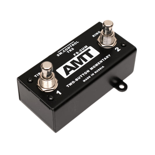 AMT FS-2UM — silent 2-button mini footswitch (momentary)
