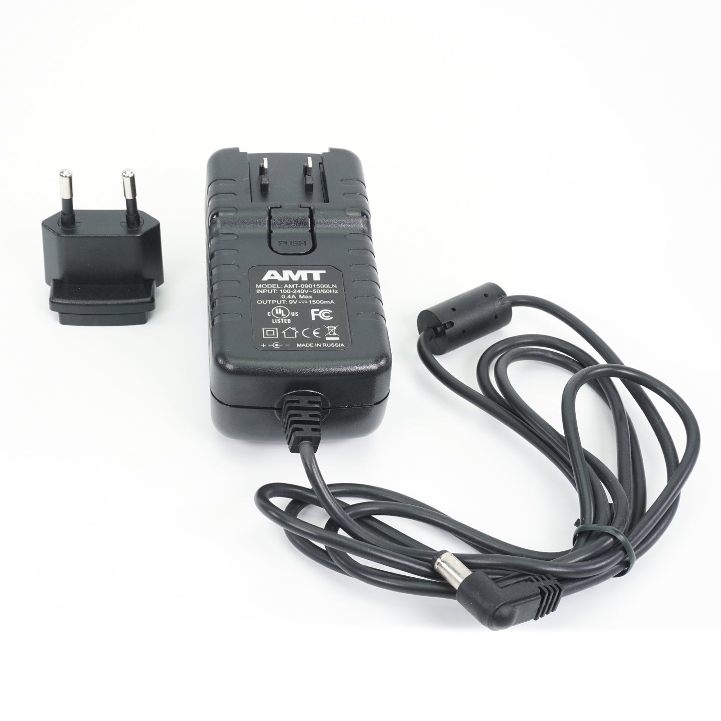 AMT DC 9V, 1.5A AC/DC - Noiseless Power Adapter (with EU plug)