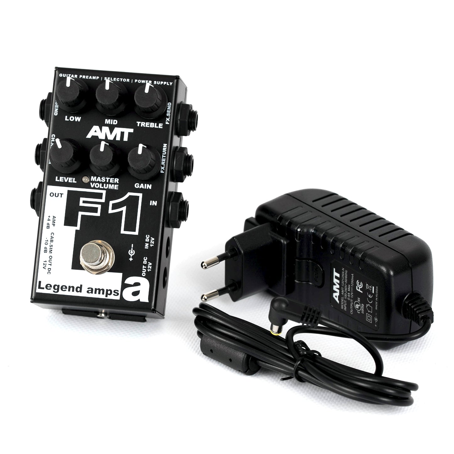 AMT F1 — JFET guitar preamp (1 channel) Fender Twin (+ power supply 12V with EU plug included!)