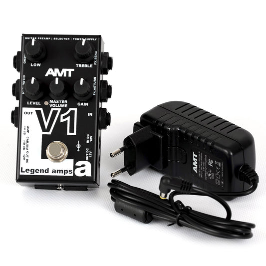 AMT V1 — JFET guitar preamp (1 channel) VOX (+ power supply 12V with EU plug included!)