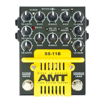 AMT SS-11B (Modern) — Studio Series 3-channel Tube Guitar Preamp (+ power supply 12V with EU plug included!)