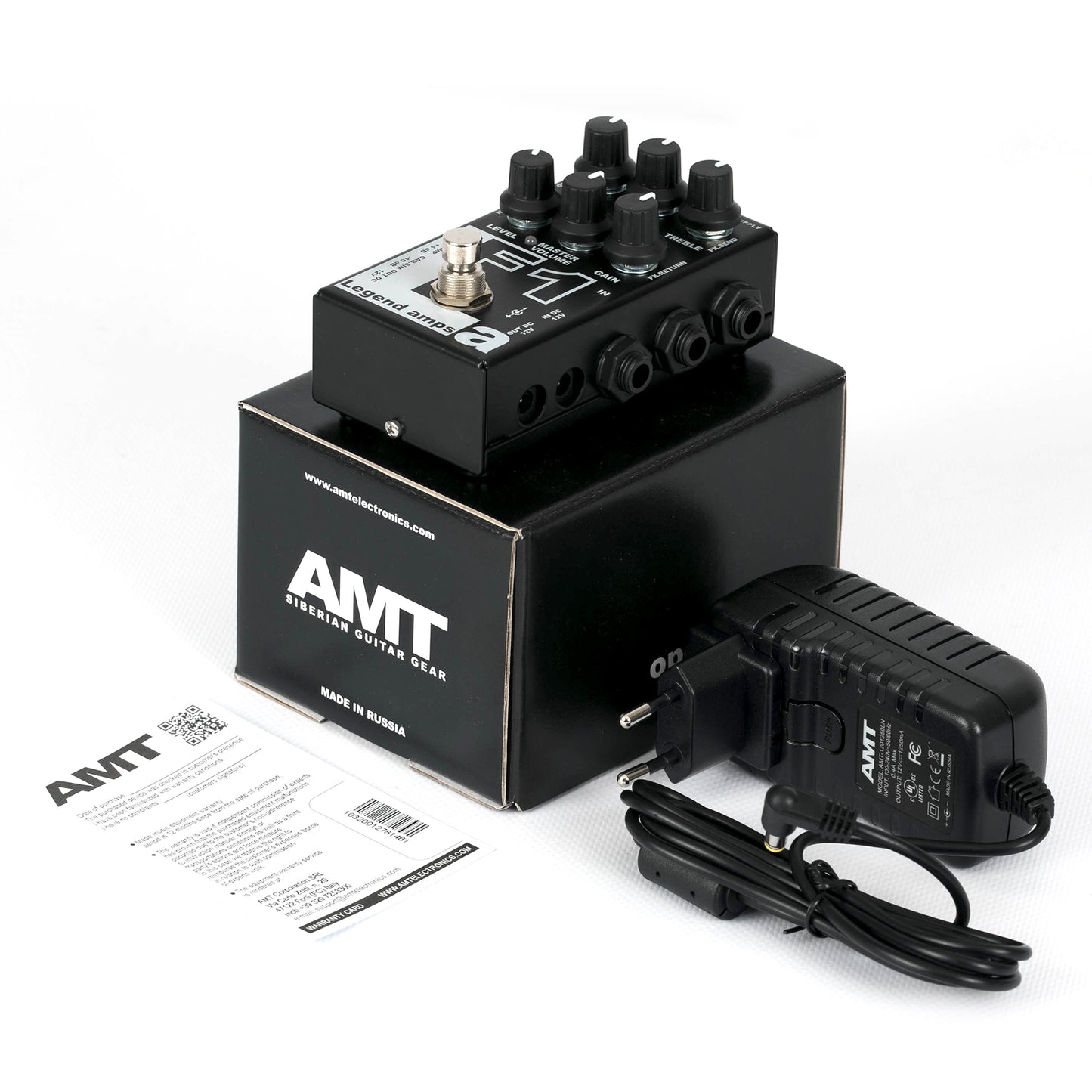 AMT F1 — JFET guitar preamp (1 channel) Fender Twin (+ power supply 12V with EU plug included!)