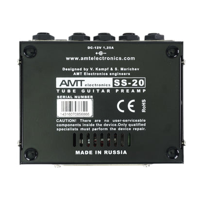 AMT SS-20 — Studio Series 3-channel Tube Guitar Preamp (+ power supply 12V with EU plug included!)