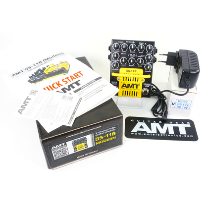 AMT SS-11B (Modern) — Studio Series 3-channel Tube Guitar Preamp (+ power supply 12V with EU plug included!)