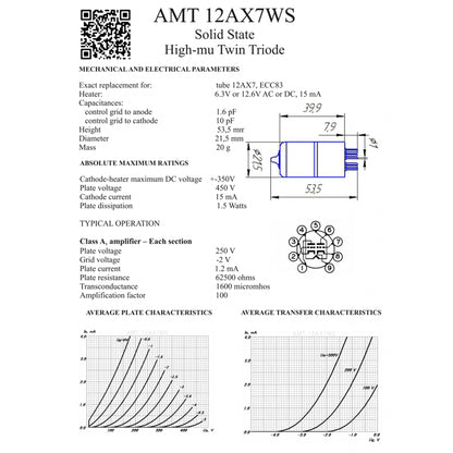 AMT 12AX7 Warm Stone LE - "solid-state" tube