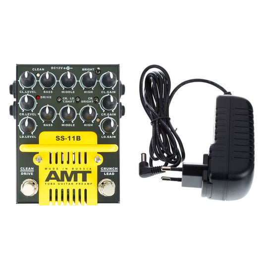 AMT SS-11B (Modern) — Studio Series 3-channel Tube Guitar Preamp (+ power supply 12V with EU plug included!)