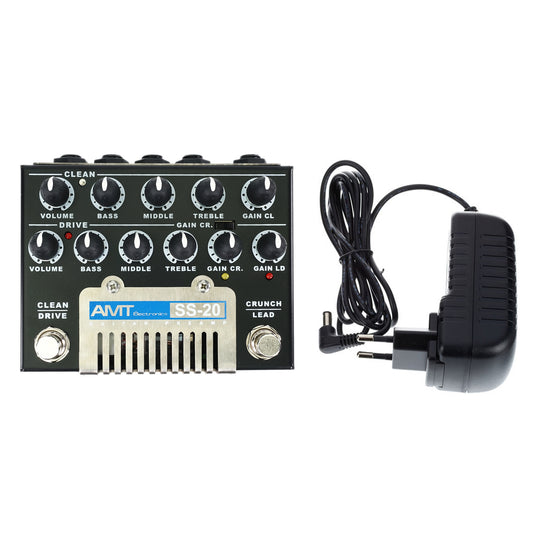 AMT SS-20 — Studio Series 3-channel Tube Guitar Preamp (+ power supply 12V with EU plug included!)