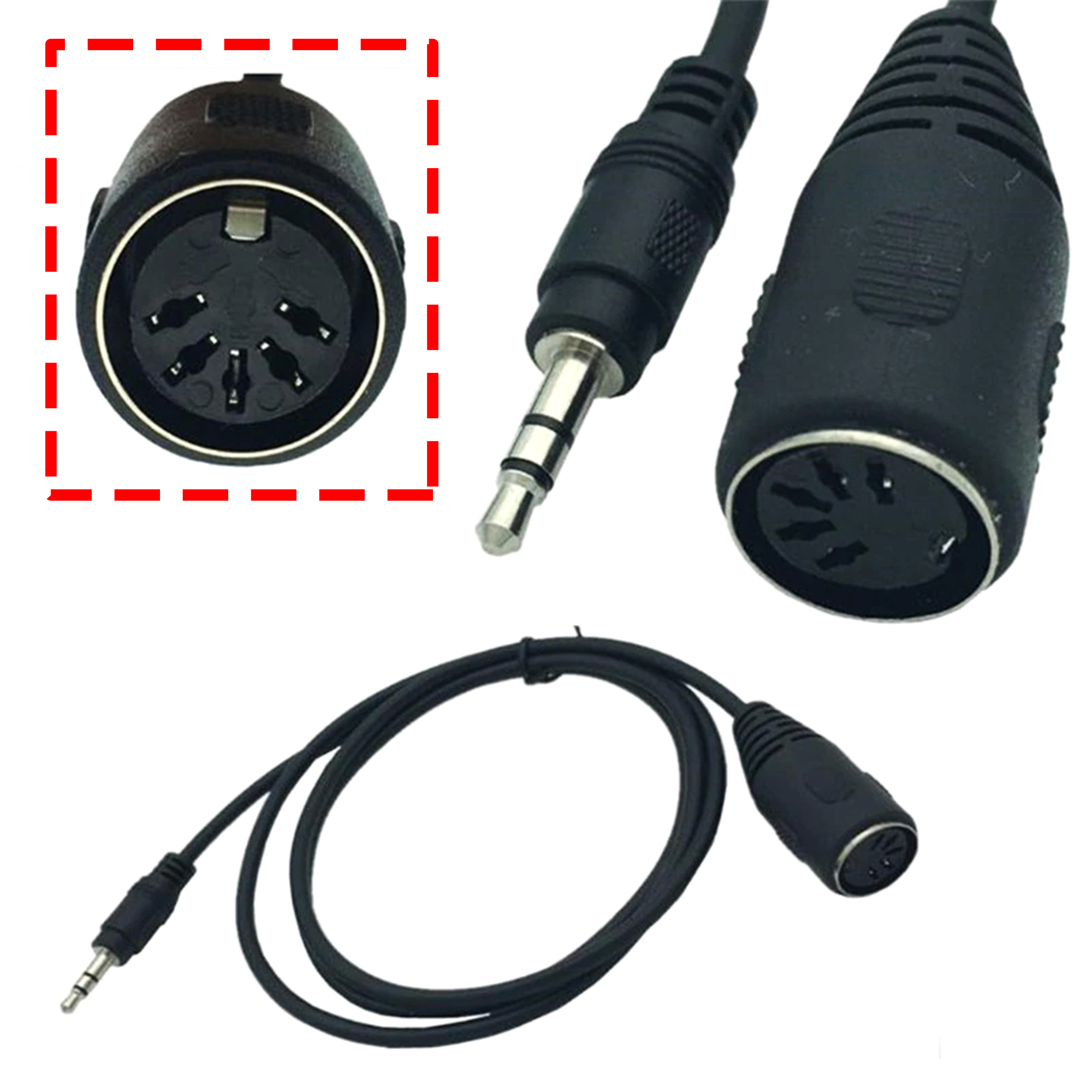 NEW! MIDI - TRS MINI adapter cable (MIDI female - 3.5 mm mini Jack male)