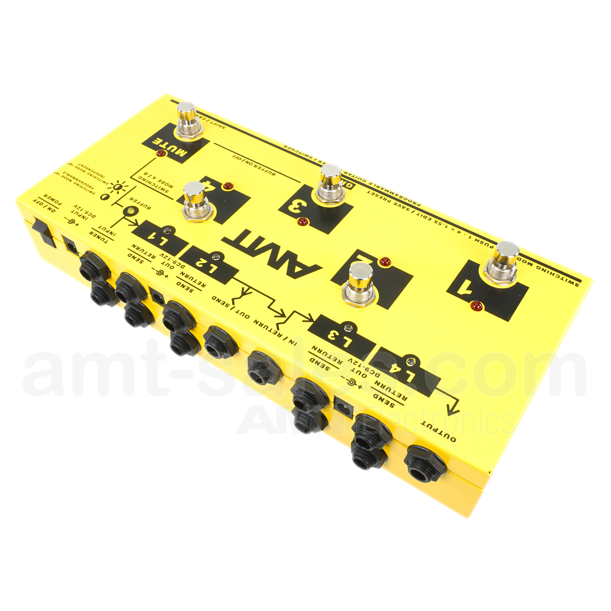 AMT GR-4 - programmable guitar switching system with 4 loops (+ power  supply 12V with EU plug included!)