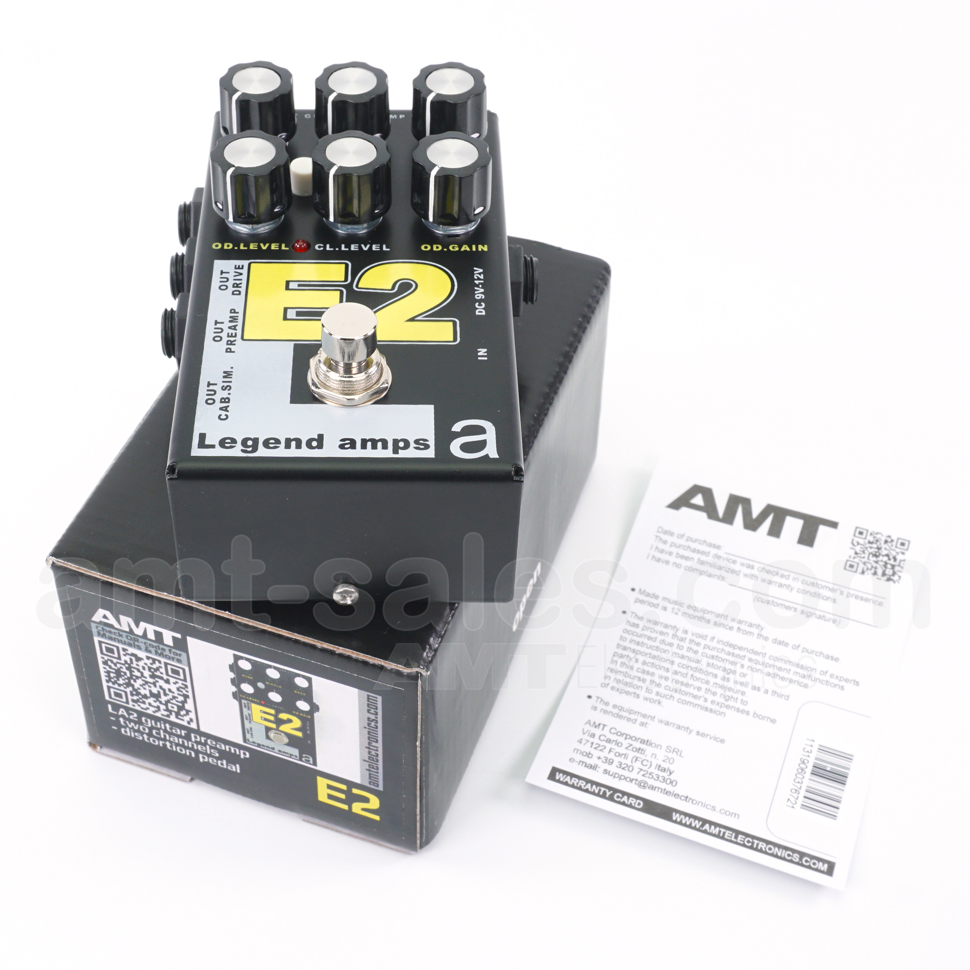 AMT E2 - 2 channels guitar preamp/distortion pedal (Engl)
